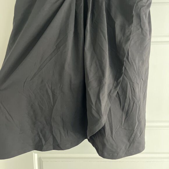 Lands' End Women's V-neck Tulip Wrap Swim Dress One Piece Swimsuit Black XL - Picture 4 of 5